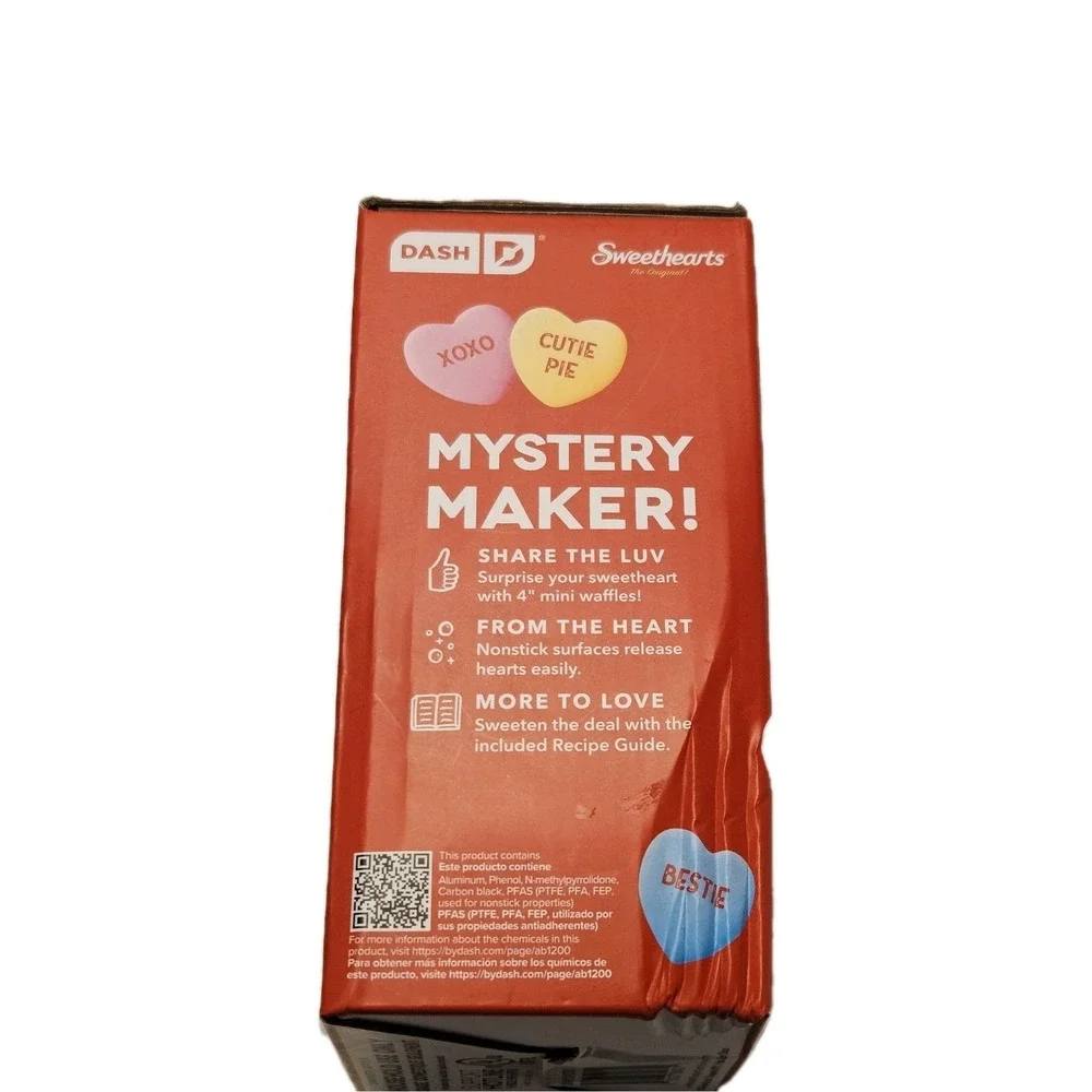 Dash Sweethearts Mystery Mini Waffle Maker‎ New Valentine's Day Gift